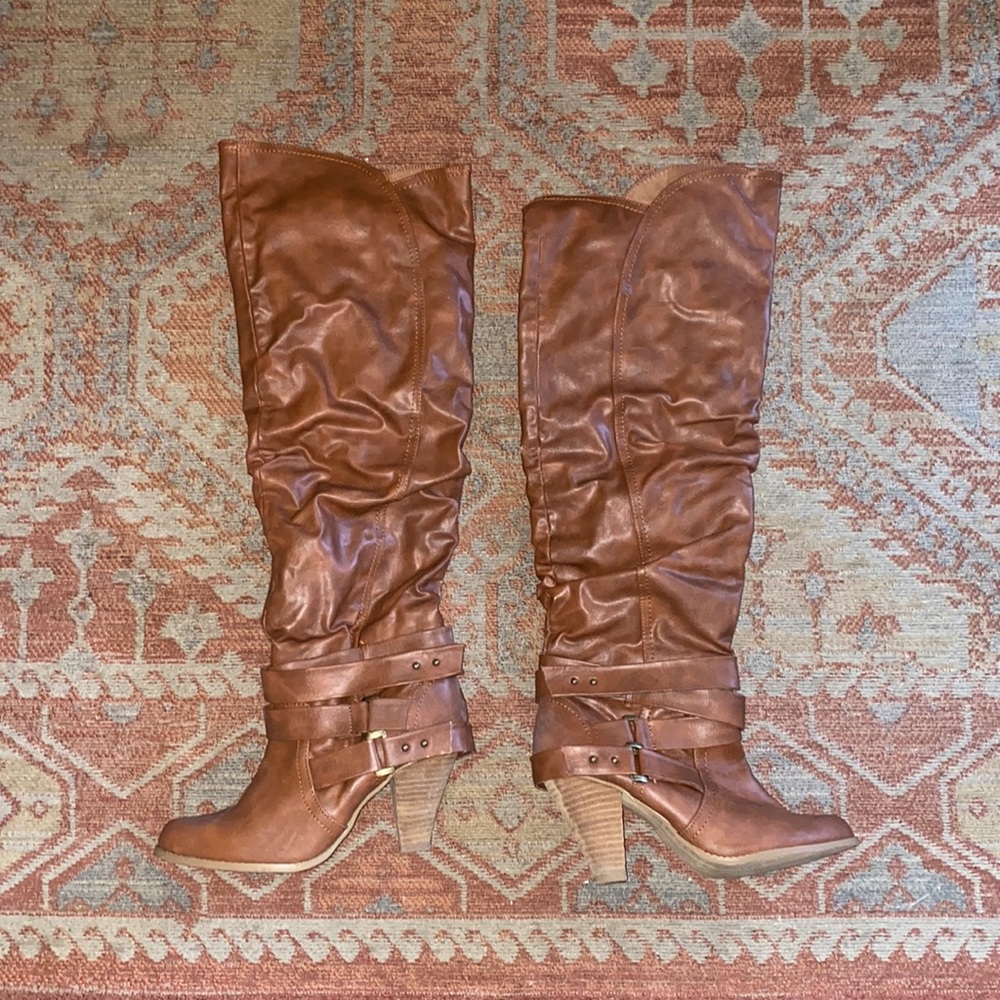 Brown Heeled Boots
